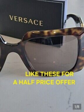SALE Versace Auth.Tortoiseshell  Sunglasses, New